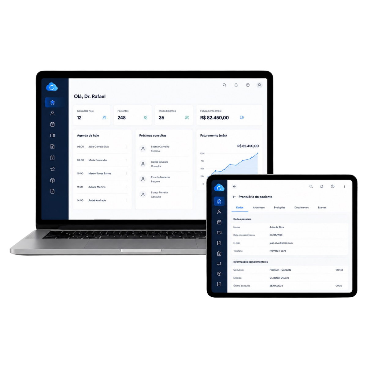 CloudCare Consultório Mockup
